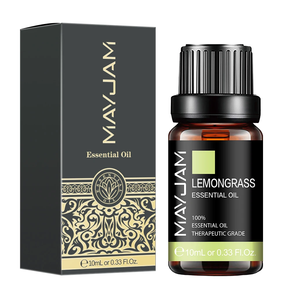 10ML Mosquito Repellent Lemongrass Essential Oil Diffuser Pure Natural Essential Oils Lavender Mint Lemon Citronella Tea Tree plant essential oils chamomile lavender rose bergamot rosemary pure diffuser aroma oil candle making supplies body beauty health