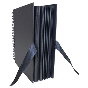 

40 Pcs/80 Pages Black Paper Scrapbook Wedding Guest Book Diy Anniversary Travel Memory Scrapbooking Photo Album