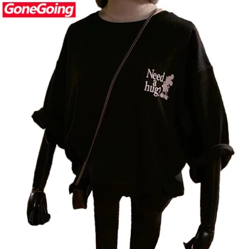 

GoneGoing 2020 Spring New Women Street Style Cartoon Printing Half Sleeve Tshirt Cute loose Cotton T shirts 0311428