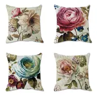 Colorful Flower Cushion Sunflower Rose Dandelion Decorative Pillows Decoration Pillowcase For Car Home 2