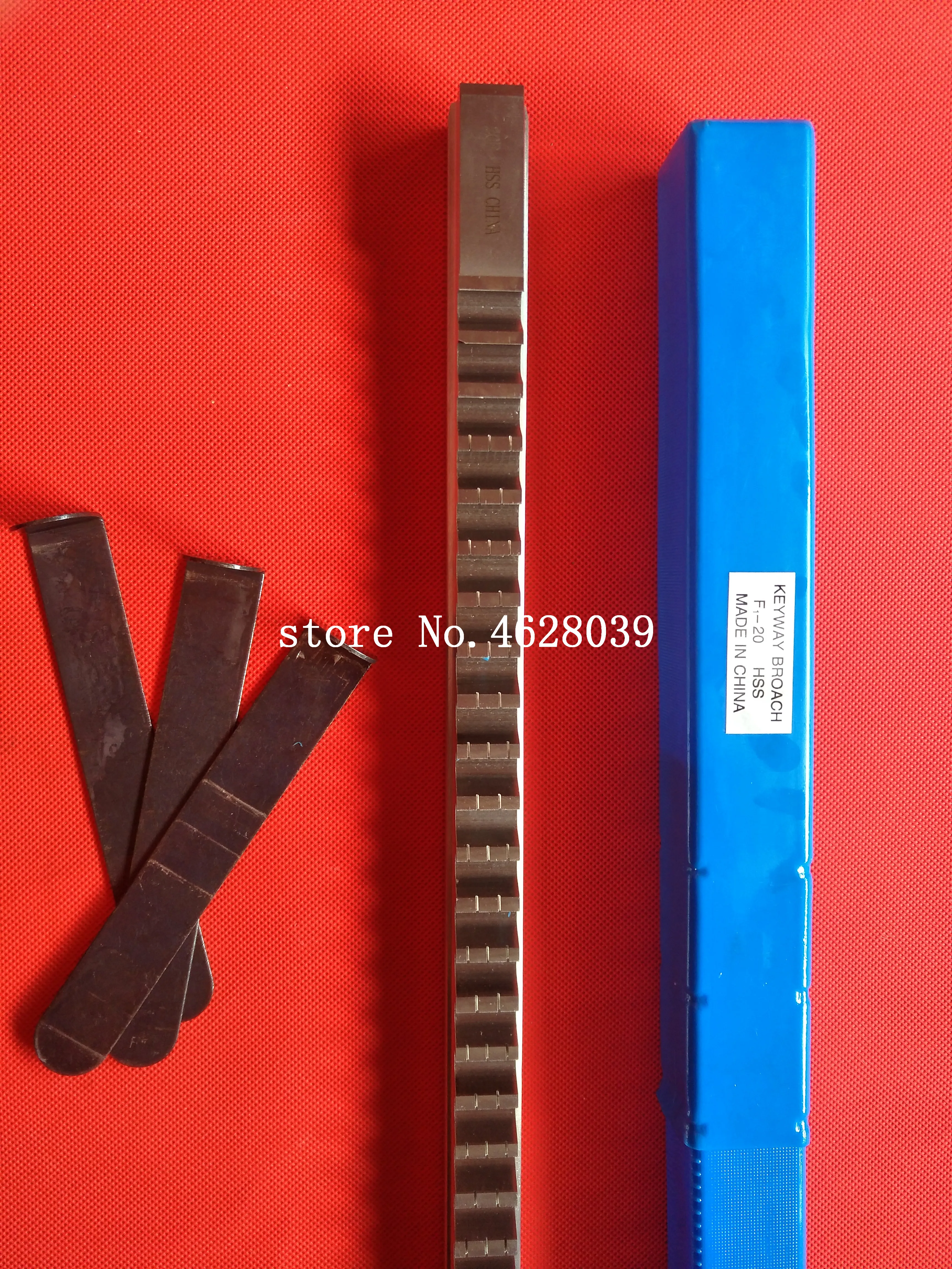 20mm F Push-Type Keyway Broach Metric Sizes with Shims High Speed Steel CNC Keyway Cutting Machine Tools