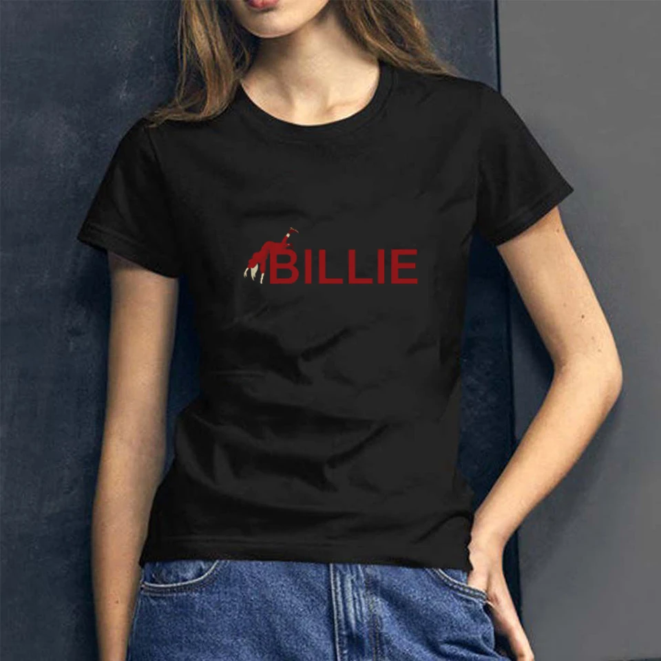 Модные BILIE EILISH плохого парня Футболка Для женщин Harajuku футболки Camiseta Mujer короткие сапоги из хлопчатобумажной ткани, раздел-футболки, уличная одежда для девочек, одежда для девочек - Цвет: 17
