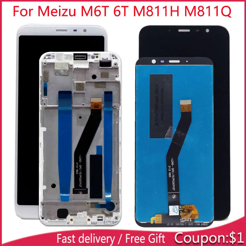 ЖК дисплей для Meizu M6T/ Meilan 6T M811Q M811H сенсорный экран в сборе 100% тестирование|Экраны