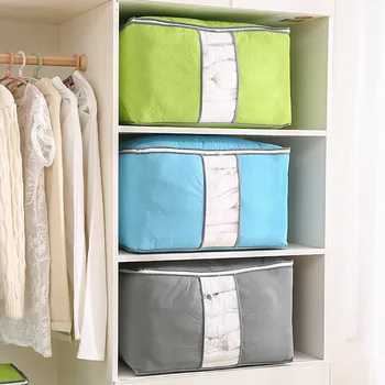 

1PC Large Storage Bag Box Jumbo Clothes Quilt Bedding Duvet Laundry Pillow Zipped Storage Box For Home Storage Bag