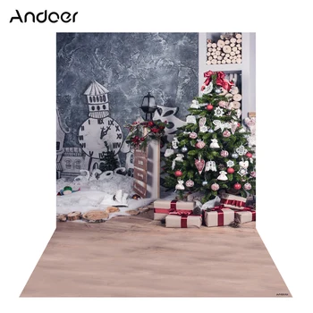 

Andoer 1.5 * 2m Photography Background Backdrop Digital Printing Christmas Tree Gift Pattern for Photo Studio