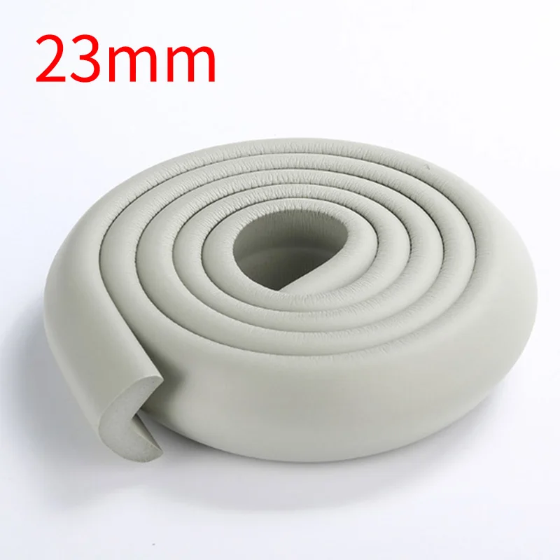 gray 23cm 2 м детская защитная накладка на углы клейкая лента защитный уголок для Детей Протектор Детские протекторы для мебели угловая защита - Цвет: gray 23cm