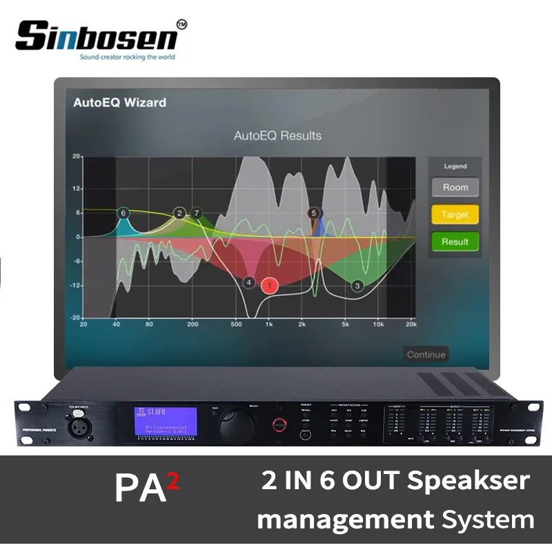 2in6outspeakermanagementsystemDSPprocessorcrossoverEQlimiter