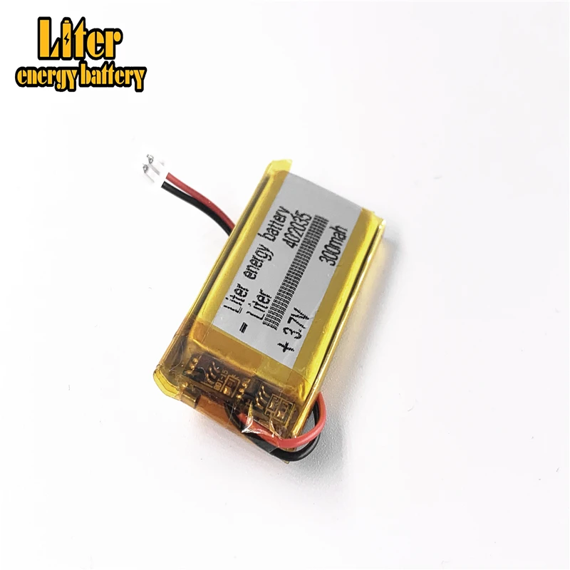 JST 1 25 мм 2 pin 402035 3 7 V 300 мА/ч Батарея литий полимерный аккумулятор Li Po Перезаряжаемые