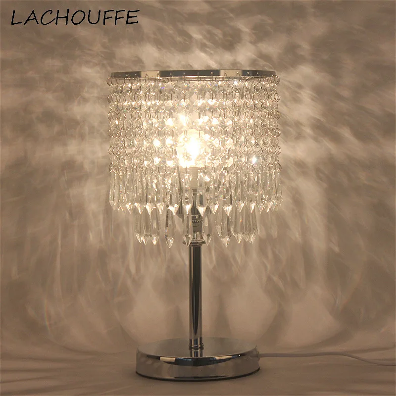 

Modern Simple Crystal Table Lights Creative Bedroom Led Desk Lamp for Livingroom Bedside Study Mirror Light Fixtures Luminaire