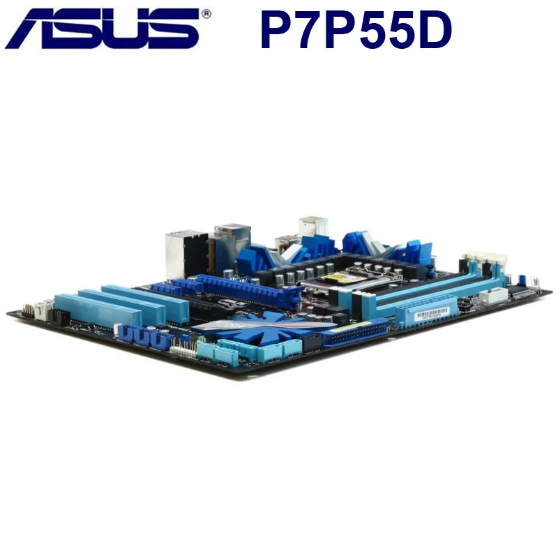 Материнская плата LGA 1156 Asus P7P55D DDR3 1156 Core i7/Core i5 USB2.0 SATA II P7P55D Intel P55 оригинальная настольная Материнская плата Asus