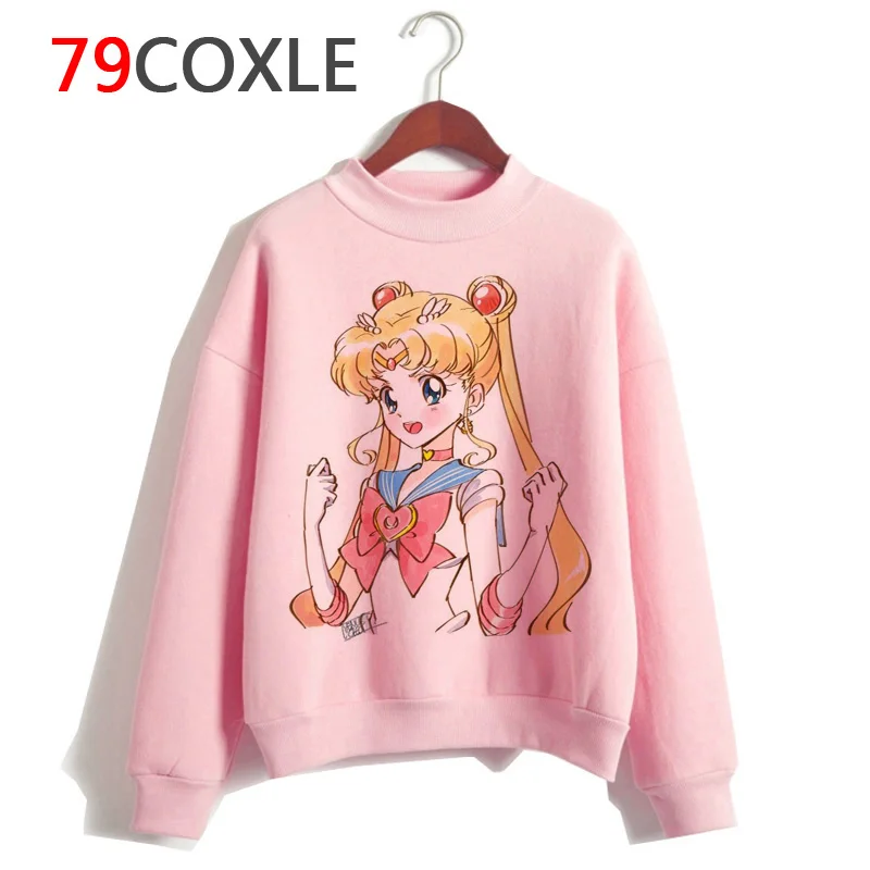 Сейлор Мун Женская толстовка kawaii забавная ulzzang Толстовка harajuku корейский стиль графическая женская одежда толстовки мода гранж