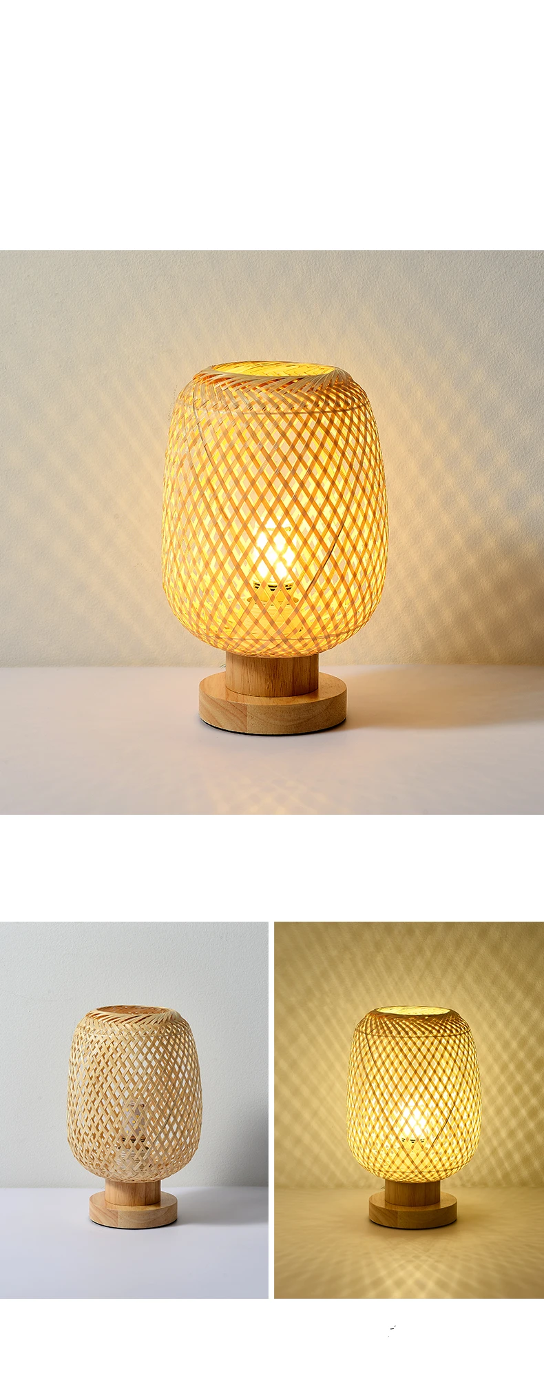 Handmade Table Lamp with Gold Accents