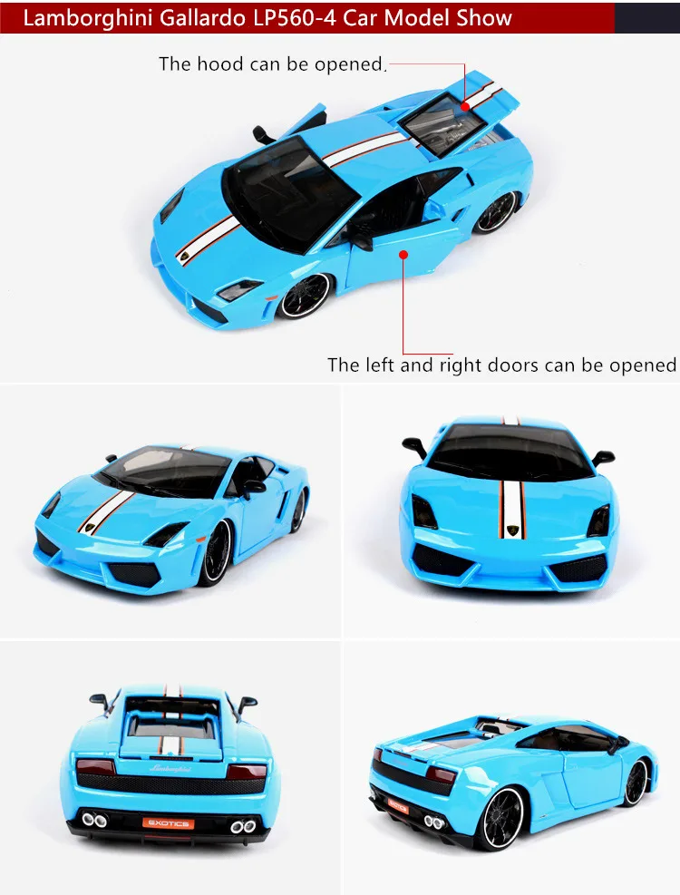 Maisto 1:24 Lamborghini Gallardo, модель автомобиля из сплава, имитация, украшение автомобиля, коллекция, Подарочная игрушка
