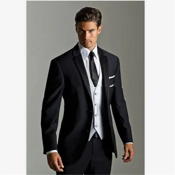 

New Classic Men’s Suit Smolking Noivo Terno Slim Fit Easculino Evening Suits For Men Black Groom Tuxedo Wedding Bridegroom Traje