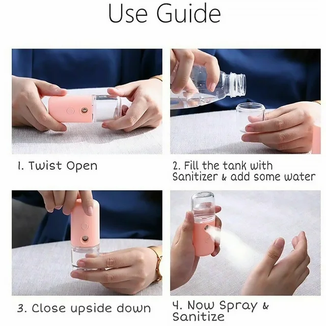 Köd Permetező Usb Újratölthető Arc Gőzös Párásító Arcbőr Gondozás Mély Hidratáló Porlasztó Bőrápolási Eszközök - Image 5