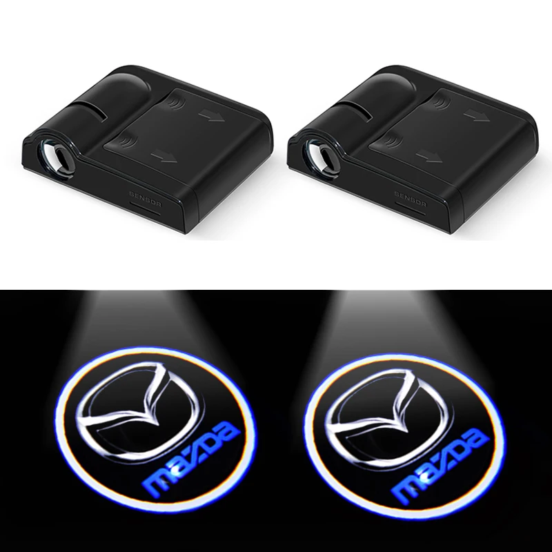 

2pcs Car Logo LED Door Welcome Logo Light Auto Lamp For Mazdas 5 6 323 626 RX8 7 MX3 MX5 Atenza Axela Projector Ghost Car Gadget