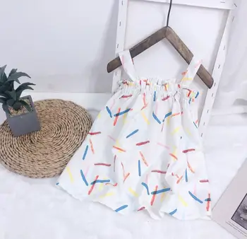 

2020 new style girls vest dress fashion summer cotton girls dresses 1-6 years HJ198