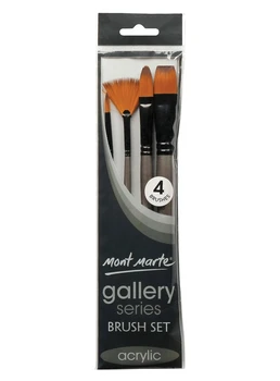 

Mont Marte Gallery Series Brush Set Acrylic 4pc