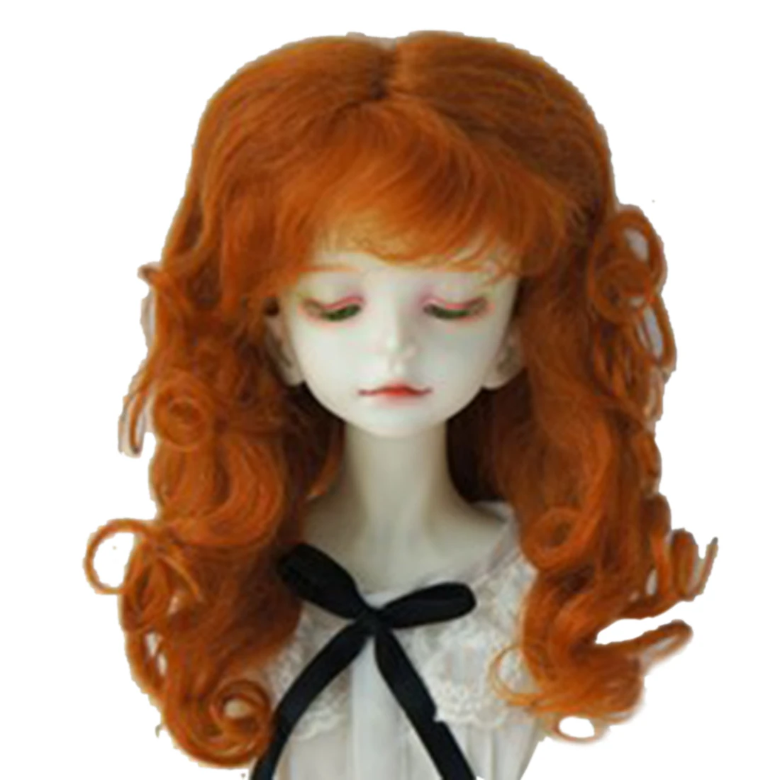 

MODIKER 6-10 Inches Fake Mohair Wiggery Long Curly Hair Wig for 16/17/18/19/22/23/24cm BJD/SD Dolls - Dark Brown