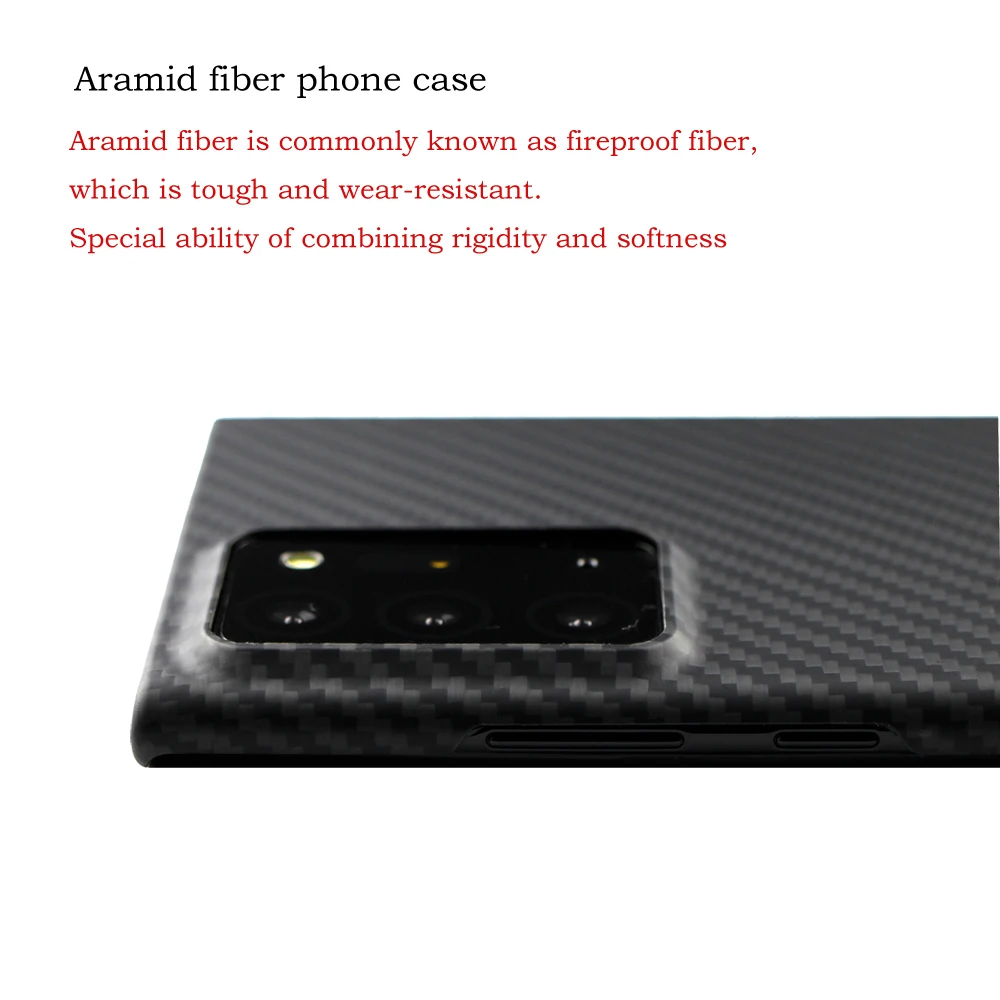 YTF-Carbon Real Carbon Fiber phone case for Samsung Galaxy  note 20 ultra Aramid fiber Ultra-thin Anti-fall note 20 Cover