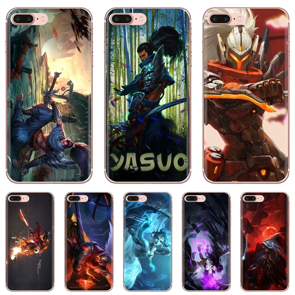 Мягкий чехол League-S-of-S-Legends-Morgana-Yasuo для iPhone 10 11 12 Pro Mini 4S 5S SE 5C 6 6S 7 8 X XR XS Plus Max 2020 |