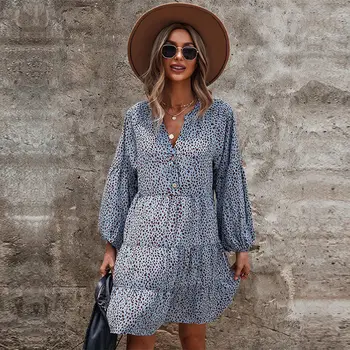 Vestido camisero mujer de leopardo