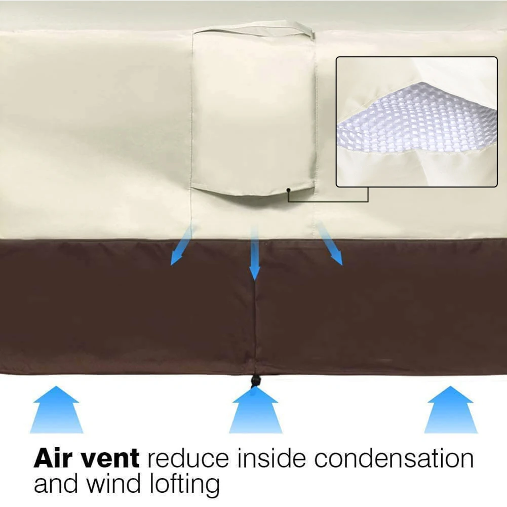 Außen Heavy Duty Rasen Terrasse Möbel Abdeckungen mit Air Vent und Gepolsterte Griffe Terrasse Outdoor Esstisch Abdeckung Stühle Abdeckung