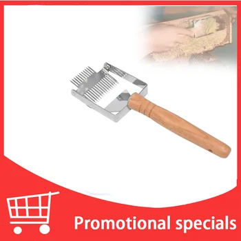 

Beekeeping Tools Uncapping Scraper Honey cutter Honeycomb Scraper Wooden Handle Uncapping Fork Shovel beehive knife Equipment