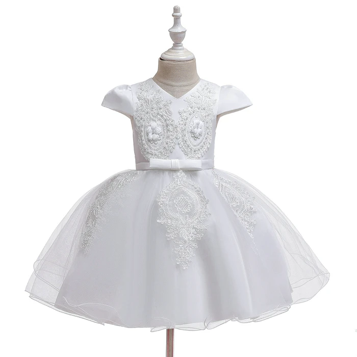 Платье для маленьких девочек 6, 12, 1, 2, 3, 4, 5, 6 лет кружевные тюлевые Бальные платья с бусинами, элегантные платья на день рождения и свадьбу - Цвет: C2