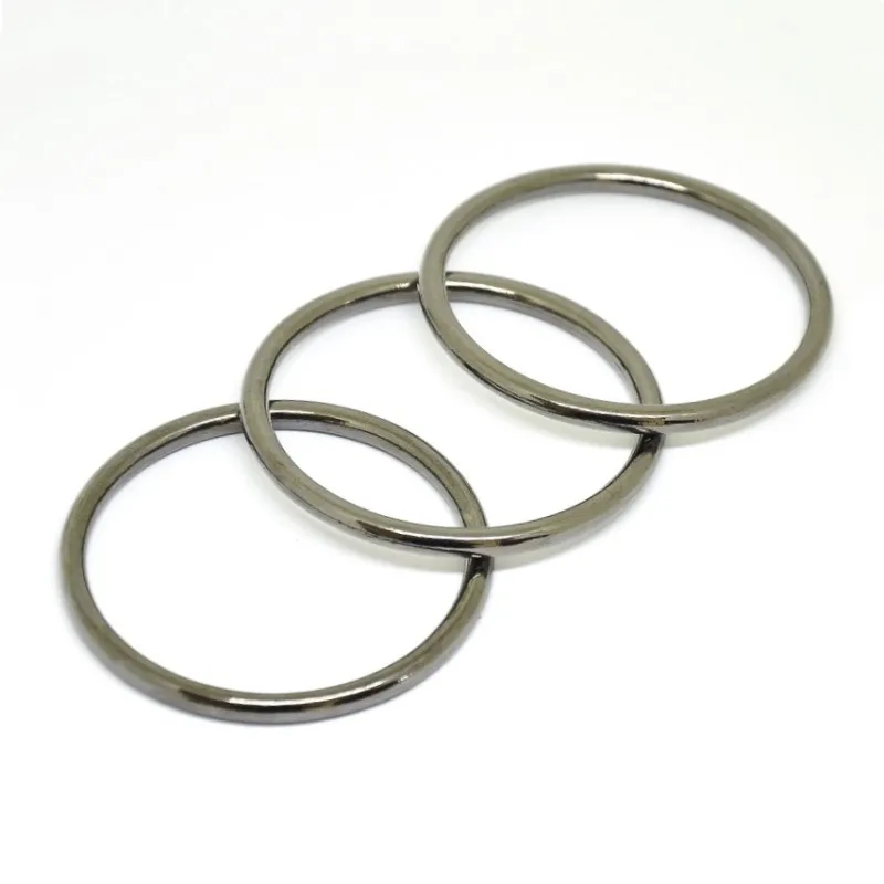 DIY 가죽 공예 가방 스트랩 액세서리, 금속 O 링 버클, 10mm, 15mm, 20mm, 25mm, 30mm, 35mm, 40mm, 45mm, 50mm, 60, 100 개 mm, 65mm, 70mm