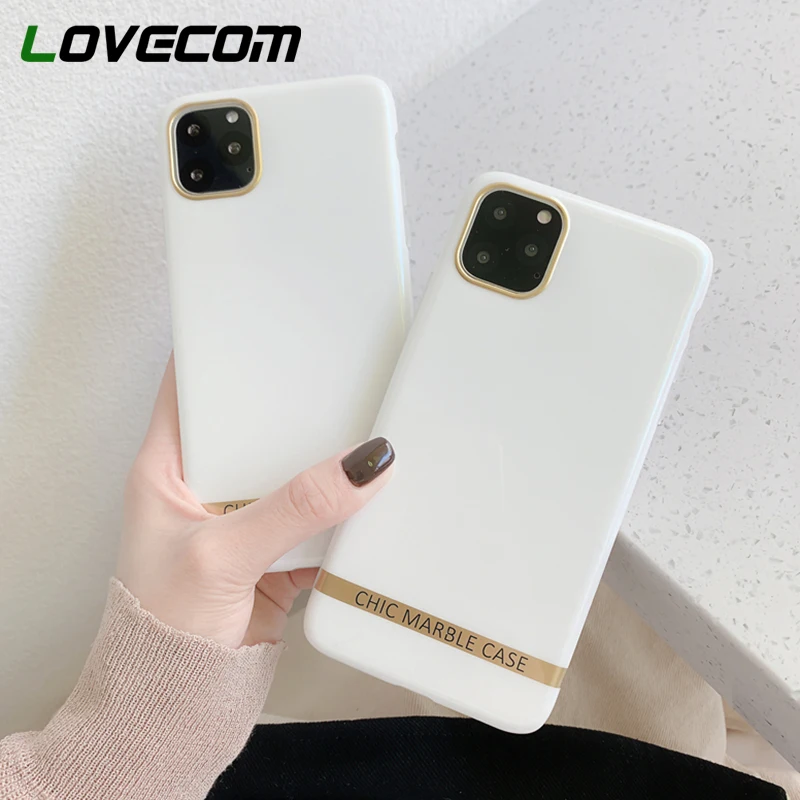 

LOVECOM Phone Case For iPhone 11 Pro Max XR XS Max 7 8 Plus 6 6S Solid Color Electroplated Glitter Soft IMD Back Cover Coque