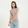 Wixra Knitting Sweater and Jumper Turtleneck Tops Pullovers Casual Sweaters Womens Long Sleeve All-match Elastic Sweater ► Photo 3/6