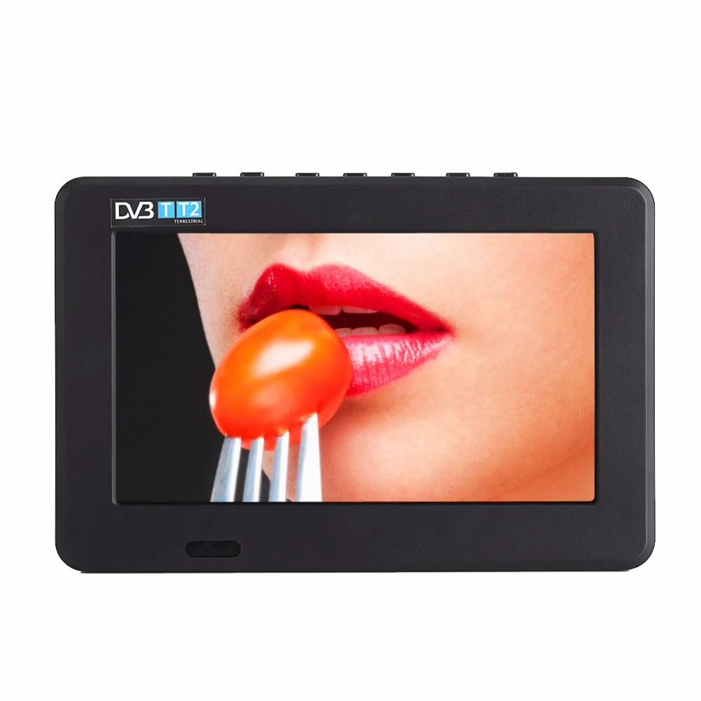  Spina di ue Portatile Digitale Hd Led Tv 800X480 7 Pollici Auto Ricevitore Tv Dvbt2 Tv di Sostegno 
