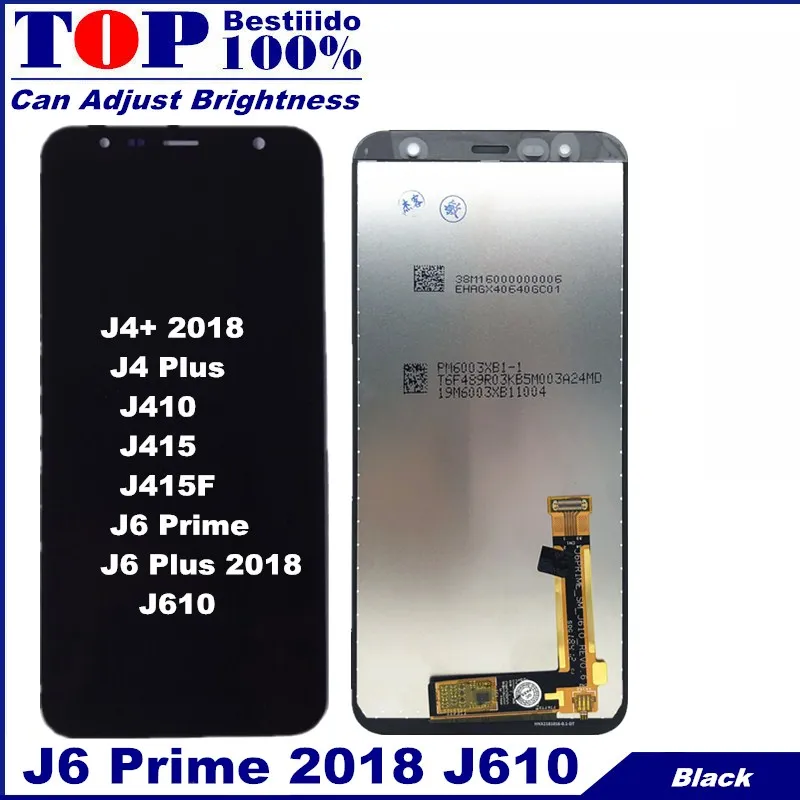 Для samsung Galaxy J6 Prime J610 протестированный ЖК-дисплей с кодирующий преобразователь сенсорного экрана в сборе для J6+ J400+ J4 Plus J415