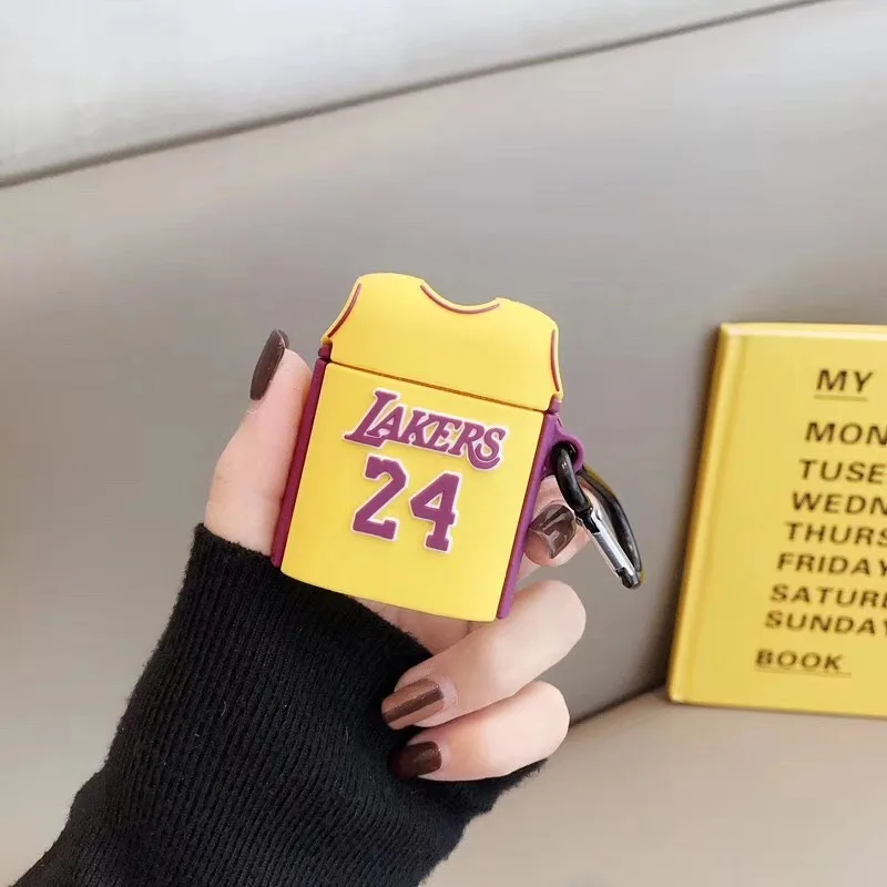 The Lakers ТПУ Силиконовые Bluetooth беспроводные наушники чехол для AirPods Защитная крышка аксессуары для Apple Airpods зарядная коробка