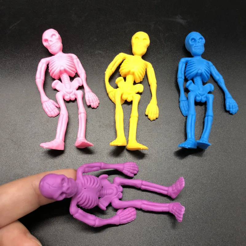 

50PCS Trickery skeleton colored glue skeleton model trickery Halloween toy spoofs scary toy