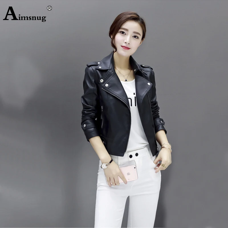 

Black Faux PU Leather Suede Short Jacket Women's Coat Tunic Outerwear Zipper Motorcycle Coat 2019 Autumn Fashion Biker Jackets