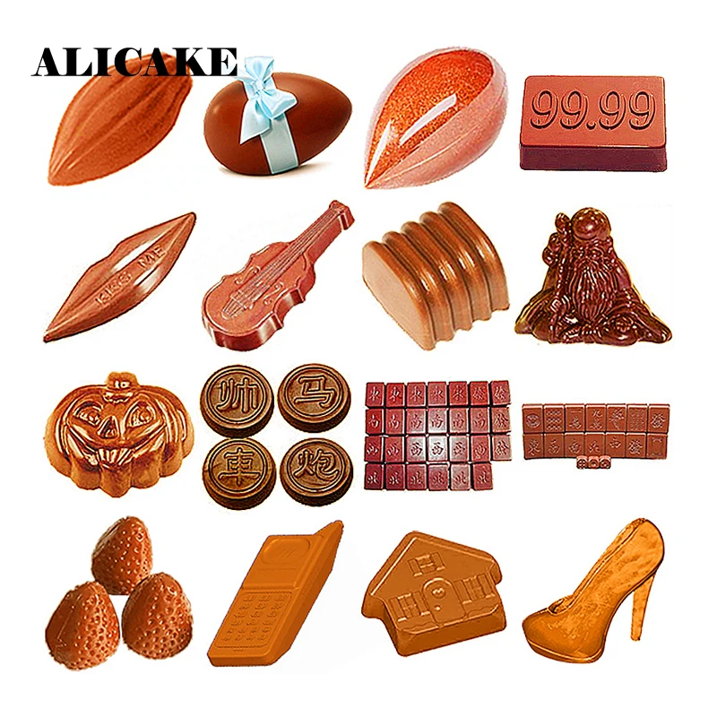 Chocolate Candy Bars Mold Polycarbonate Plastic Baking Pastry Cake Decorating Tools Tray Form for Bakery Party Molde Chocolate