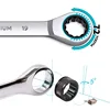 1 Piece Ratchet Combination Metric Wrench Multitool Key Ratchet Spanners Set of Tools Universal Wrench Tool Car Repair Tools 2