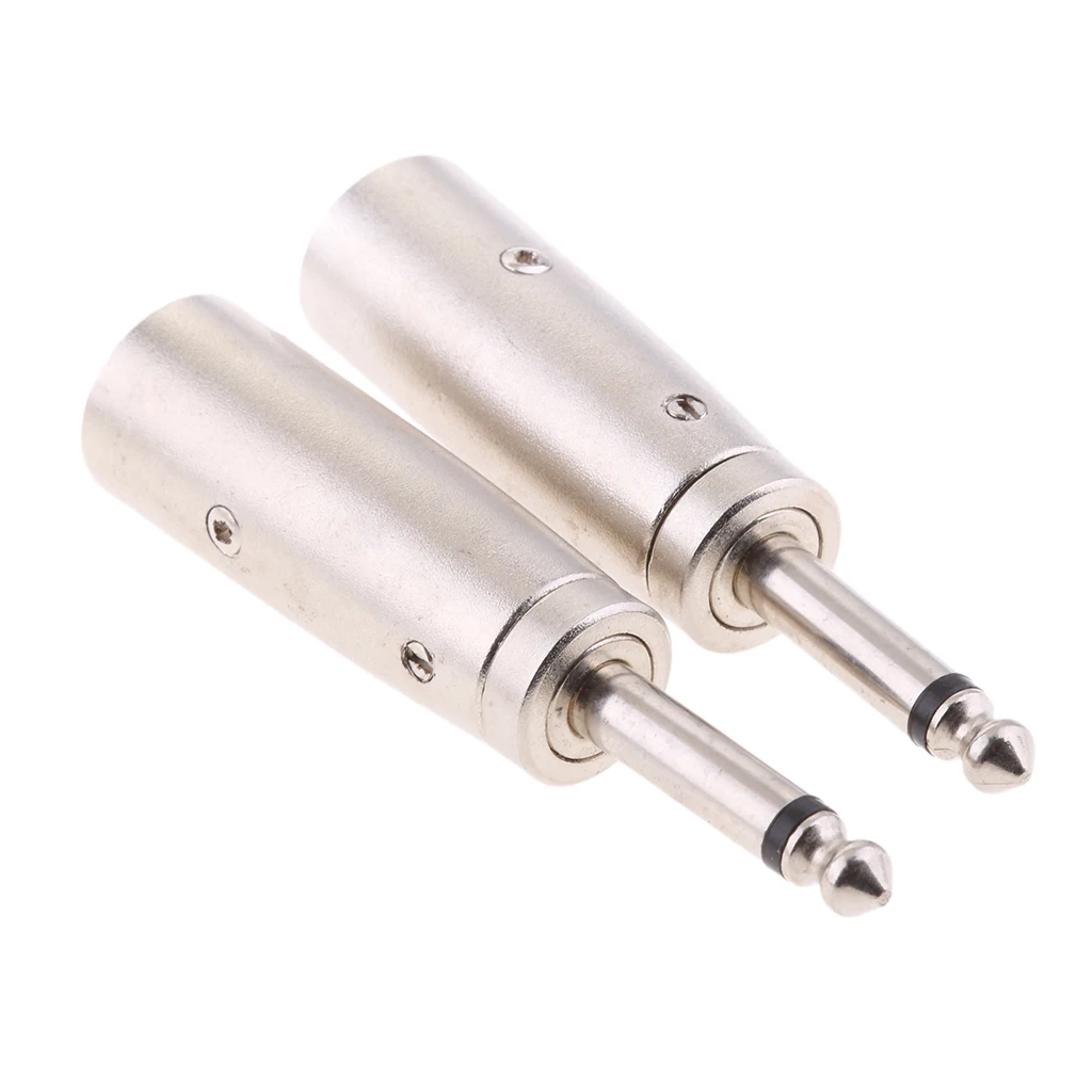 2 Pack XLR 3-Pin Male to 1/4