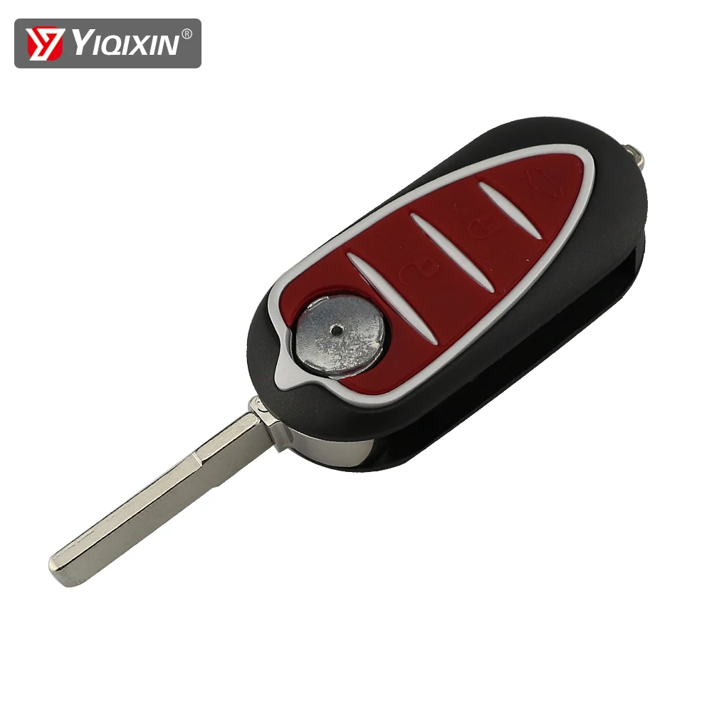 Yiqixin Per Alfa Romeo Mito Giulietta 159 Gta Remote Car Key Shell Box 3 Button Blade Pieghevole Smart Key Fob Cover Case