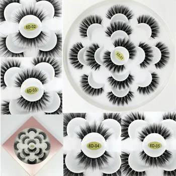 

7 Pairs 6d Faux Mink Lashes Natural Long False Eyelashes Volume Fake Lashes Makeup Extension Full Strip Lashes Soft Maquiagem