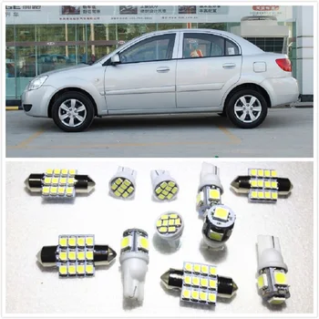 

11 set White LED Lights Interior Package 10 & 31mm Map Dome For Kia Rio Forte Optima Sportage Soul Sorento Rondo 2001-2019