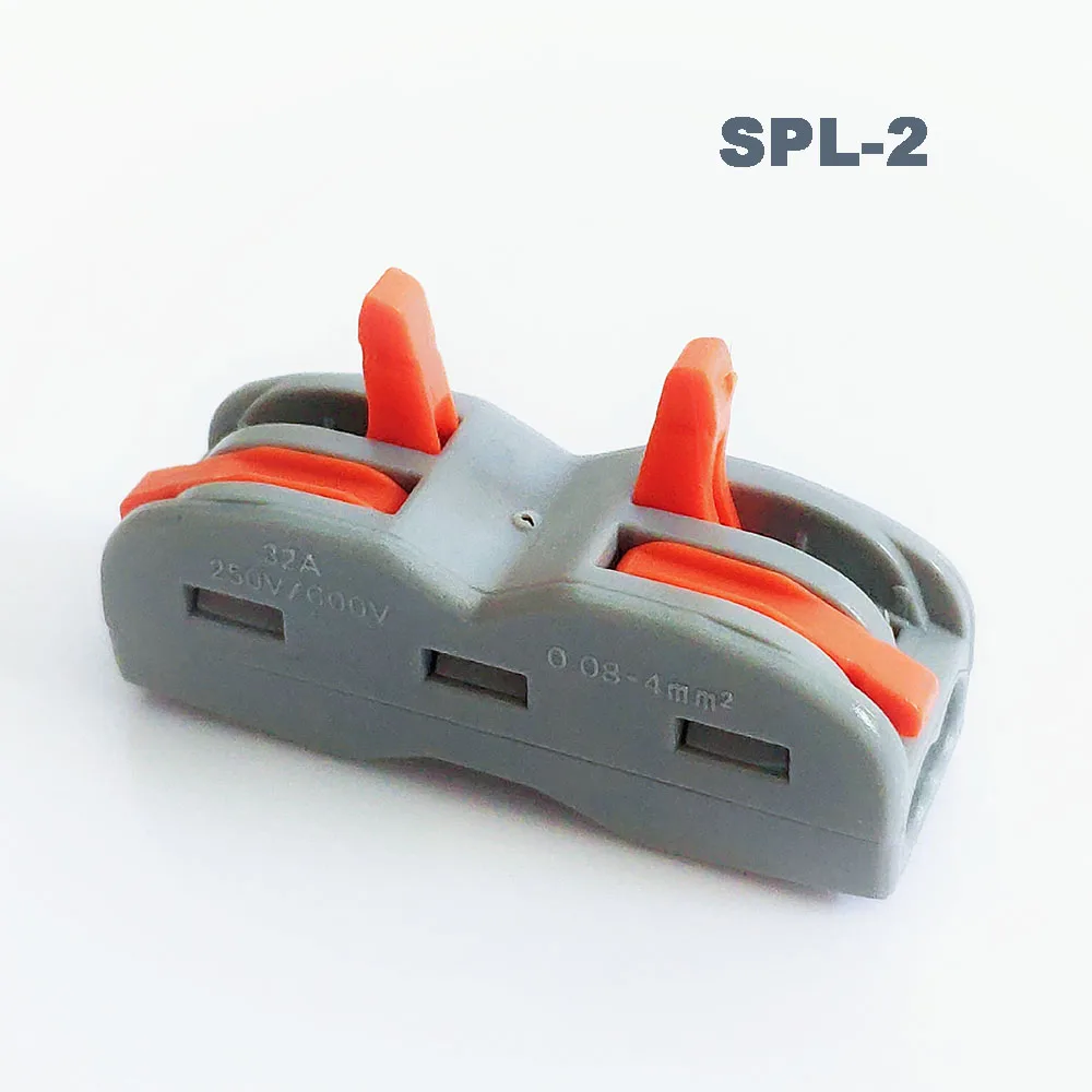 Разъем для провода Мини Быстрый разъем питания универсальный нажимной соединитель подключаемый провод клеммной колодки 4 контактный разъем в разъем кабеля - Цвет: SPL-2