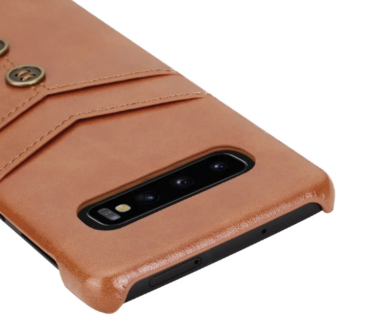 Тонкий кожаный чехол-бумажник для мобильного телефона samsung S10/S9Plus