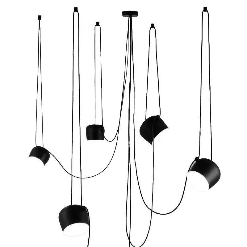 Минималистичные подвесные светильники в стиле ретро алюминиевые виде барабана