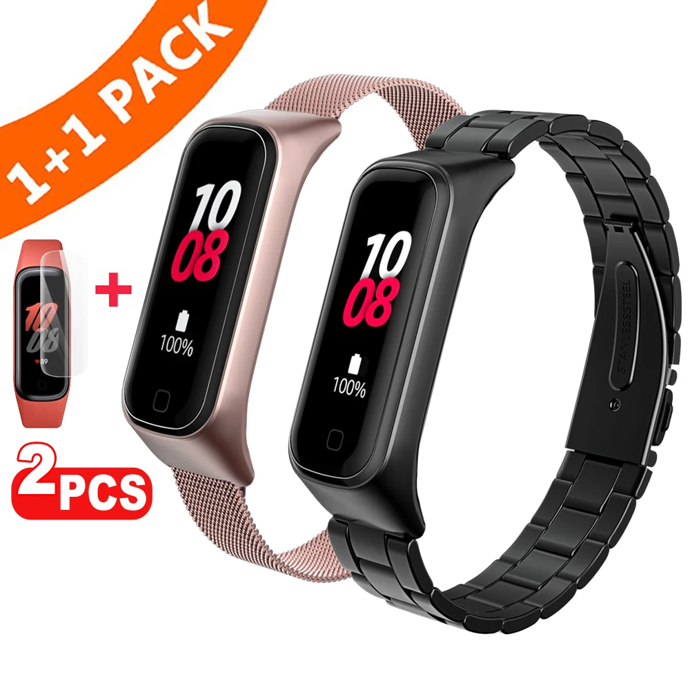 Металлический браслет для Samsung Galaxy Fit 2 сетчатый ремешок смарт-часов упаковки |