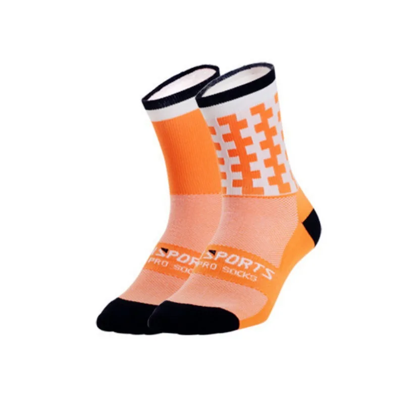 Носки для бега, велоспорта, йоги, спорта, езды на велосипеде, носки на открытом воздухе, если вы можете прочесть эти спортивные альпинистские носки с буквами - Цвет: Оранжевый