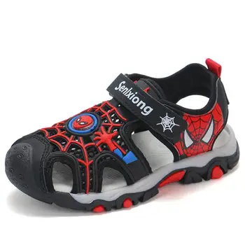 

2020 Fashion New Summer Children Cartoon Sandals Boys And Girls Sandals Beach Sandals Two Color Selection Spiderman 26-36 Size