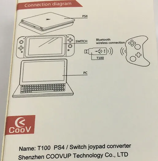 Беспроводной контроллер Coov T100 N100 для Switch Pro/XboxOne, Адаптер конвертера для PS4 ПК, беспроводной геймпад, джойстик